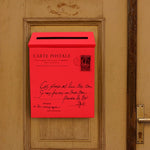 boîte lettres murale métal blanc classique timbre imprimé extérieur jardin porte classic adhesive mounted