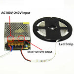 transformateur tension 12v 24v 5v alimentation 15w 24w 60w cctv led argenté industrielle
