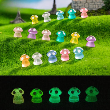 mini champignons décoratifs résine colorés jardin féerique décoration maison intérieure
