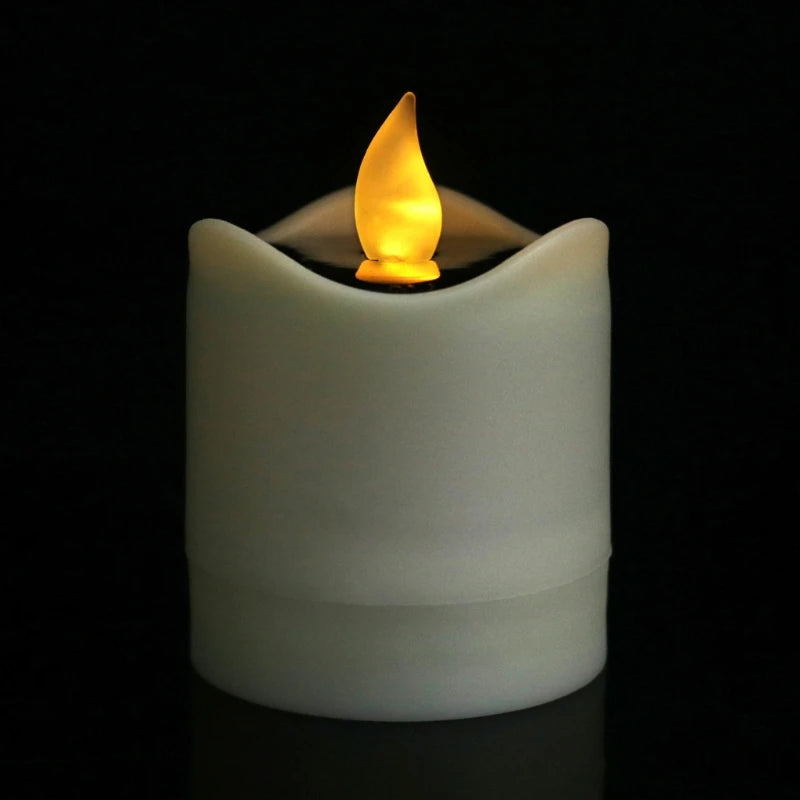 bougie led solaire blanche sans motif contemporaine 5.5cm 7.5cm decoration extérieure vacances led yellow