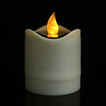 bougie led solaire blanche sans motif contemporaine 5.5cm 7.5cm decoration extérieure vacances led yellow
