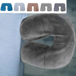 masseur tête coussin velours doux gris grande taille réutilisable face massage confortable non tissé