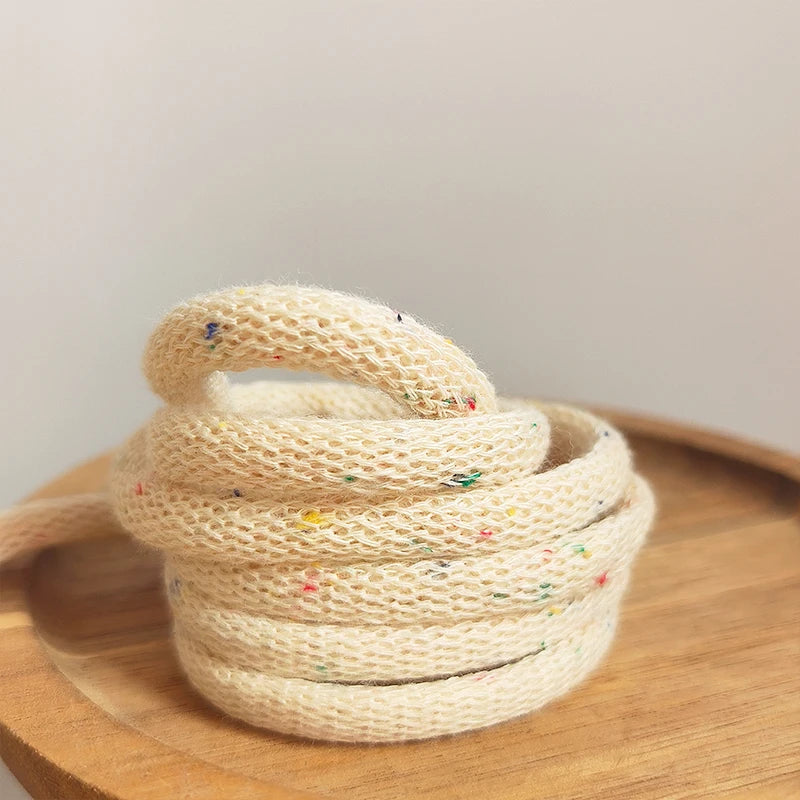 cordons macramé polyester 6mm bleu clair blanc vert rose jaune gris beige créatif artisanal