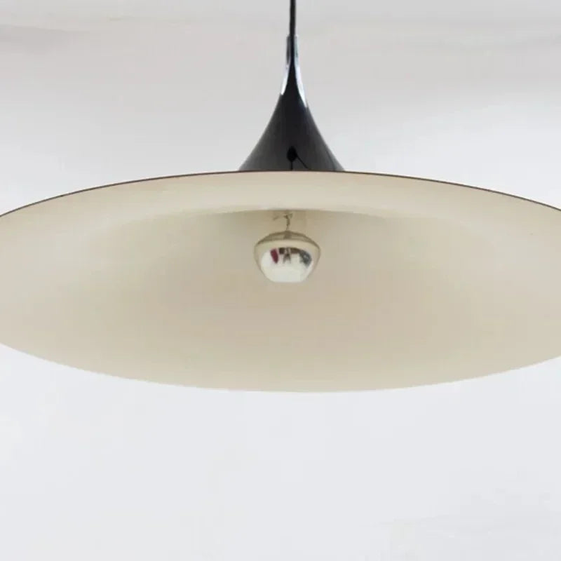 suspension lumineuse pendentif moderne noir blanc ampoule e27 métal certification flux luminescent