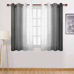 rideaux gris violet bleu noir dégradés transparents moderne tringle tissu léger fenêtre chambre salonhôtel