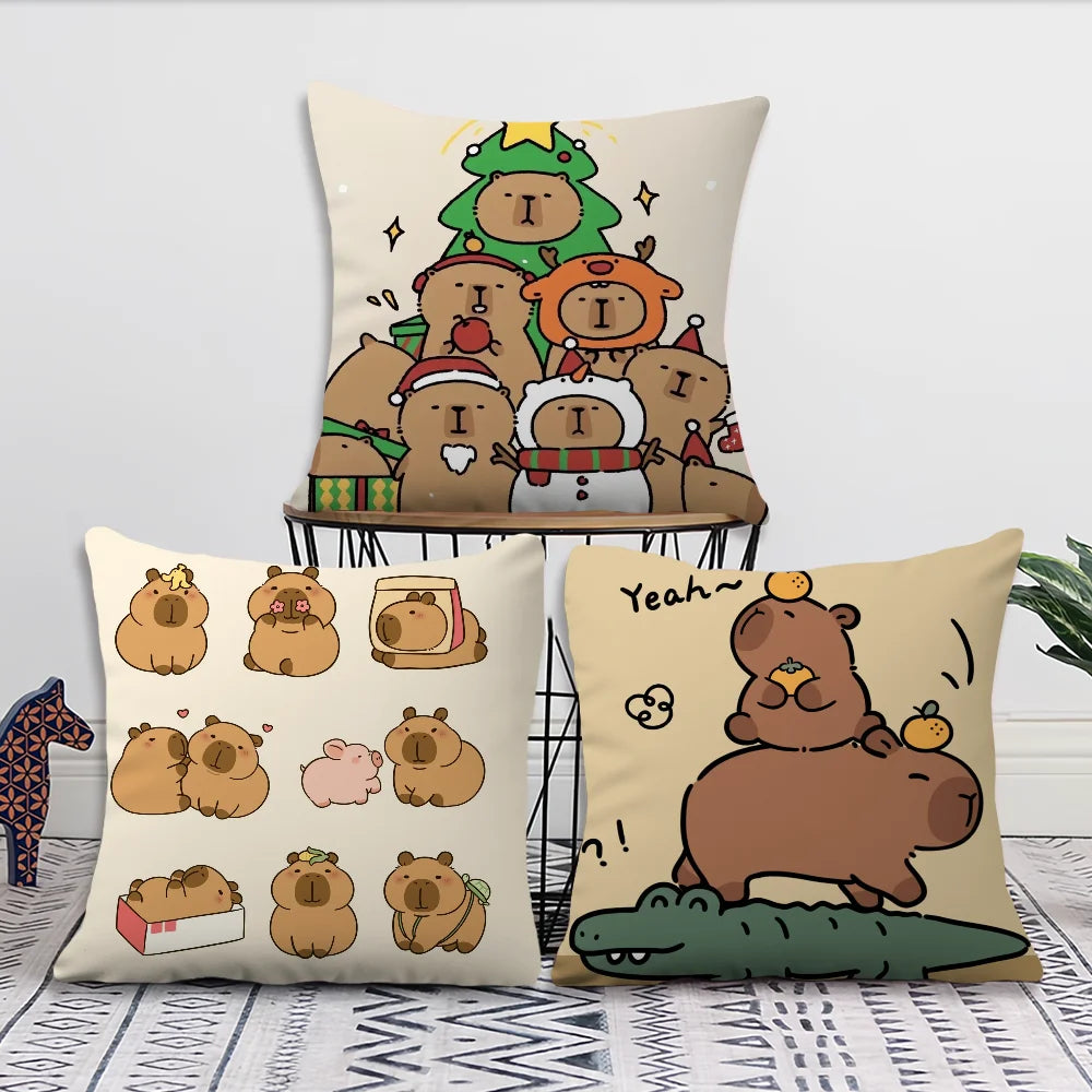 taie d'oreiller coussin cartoon personnages Noël coton polyester 40x40cm 45x45cm 50x50cm 60x60cm fixations