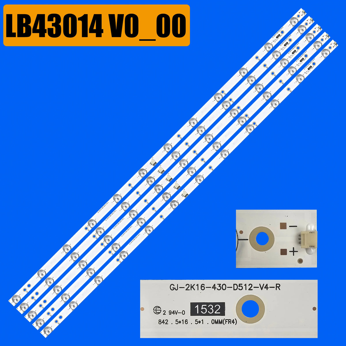 bande lumineuse led blanc moderne connecteurs boutons dimensionnement 842x516x51mm