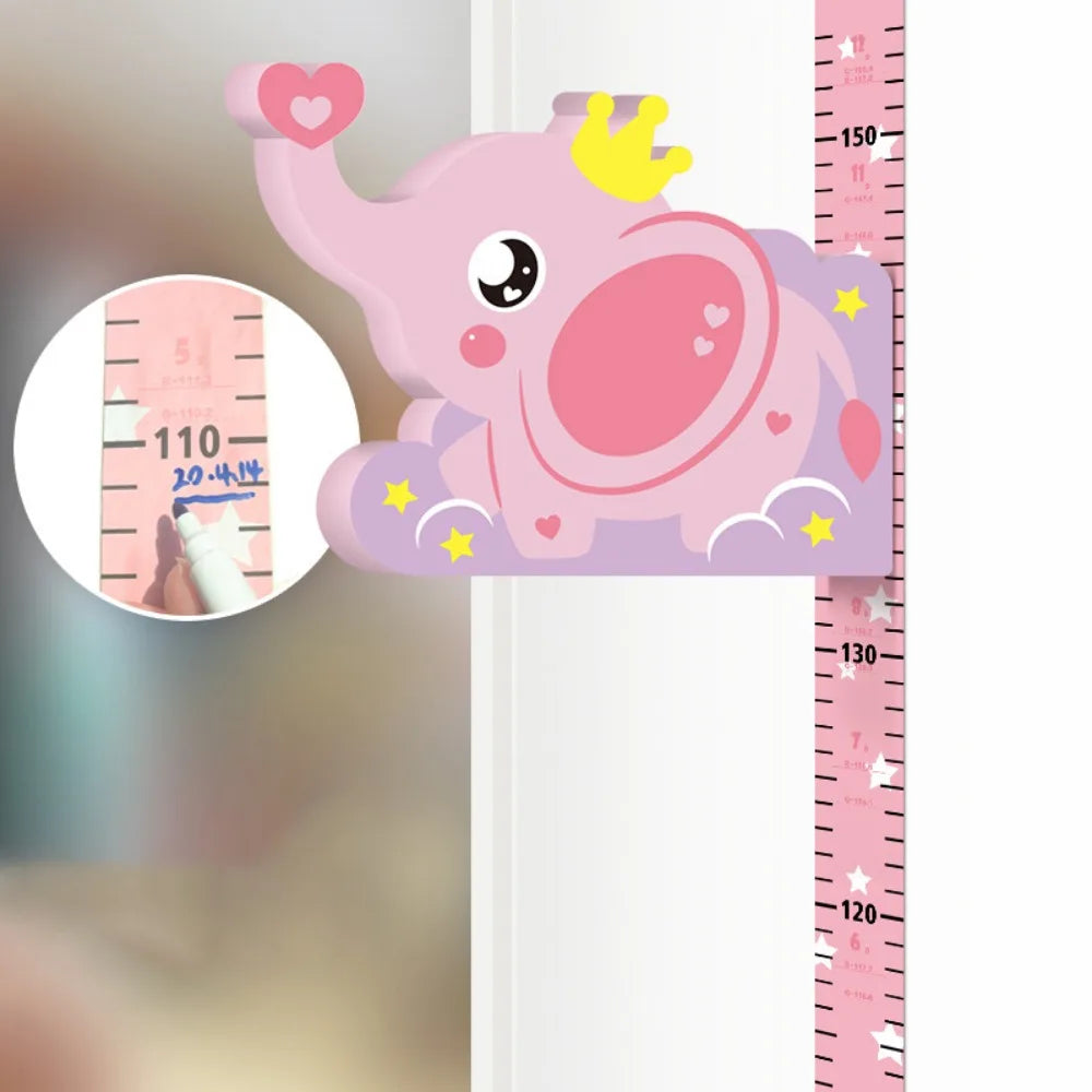 tableau croissance enfant adhésif murale 3d tigre éléphant baleine dinosaure cartoon mesure hauteur chambre