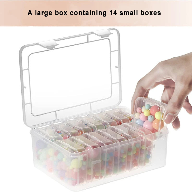 boîtes rangement transparentes modernes petites boîtes amovibles clips pratiques bijoux maquillage
