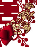 décoration murale mariage double bonheur rouge or papier découpé traditionnel chinois festive élégante