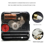Horloge murale design noire grand format vue de face