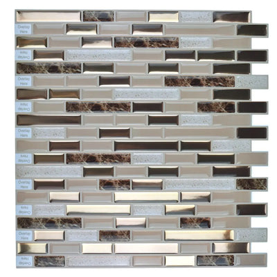 carrelage mural moderne gris marron beige blanc rectangles différents matières décoratif 30x30cm