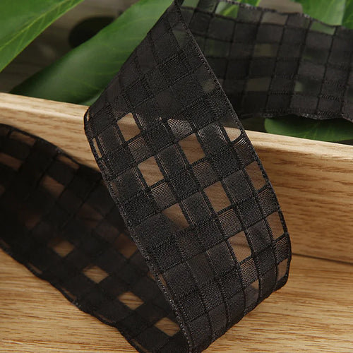 ruban carreaux relief polyester nœud cheveux fille décoration mariage accessoire couture artisanat