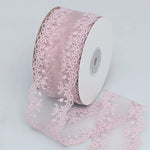 rubans dentelle fleurs vert clair rose pâle blanc vintage romantique polyester artisanat cheveux