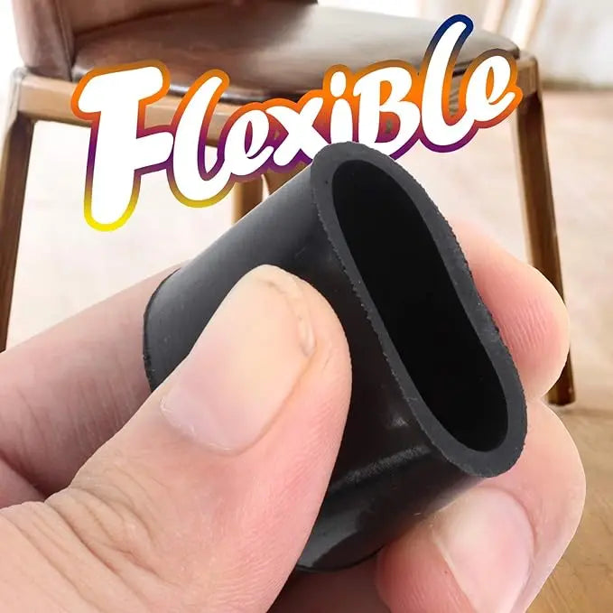protège pieds chaise adhésifs caoutchouc noir ronds lisses moderne antirayures 6mm 10mm 12mm 14mm