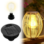 lampe solaire moderne transparente ampoule led gouttes d'eau noir matextérieur jardin automatique sensoriel rechargeable