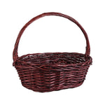 panier tressé marron blanc rangement fruits légumes poignée empilable utilisation multiple traditionnel