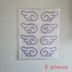sticker decoratif ailes ange strass blanc rose bleu argent adhésif élégant décoration diy cadeau