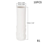 couvertures bougie E14 modernes marron clair blanc noir gouttes liquide opaques 10 pièces