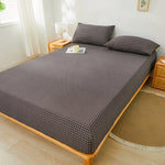 housse matelas gris uni extensible anti acariens lit double coton polyester moderne