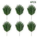 feuilles artificielles tropicales vert doré décoration moderne mariage anniversaire extérieur verte naturelle ludaua hawaïen