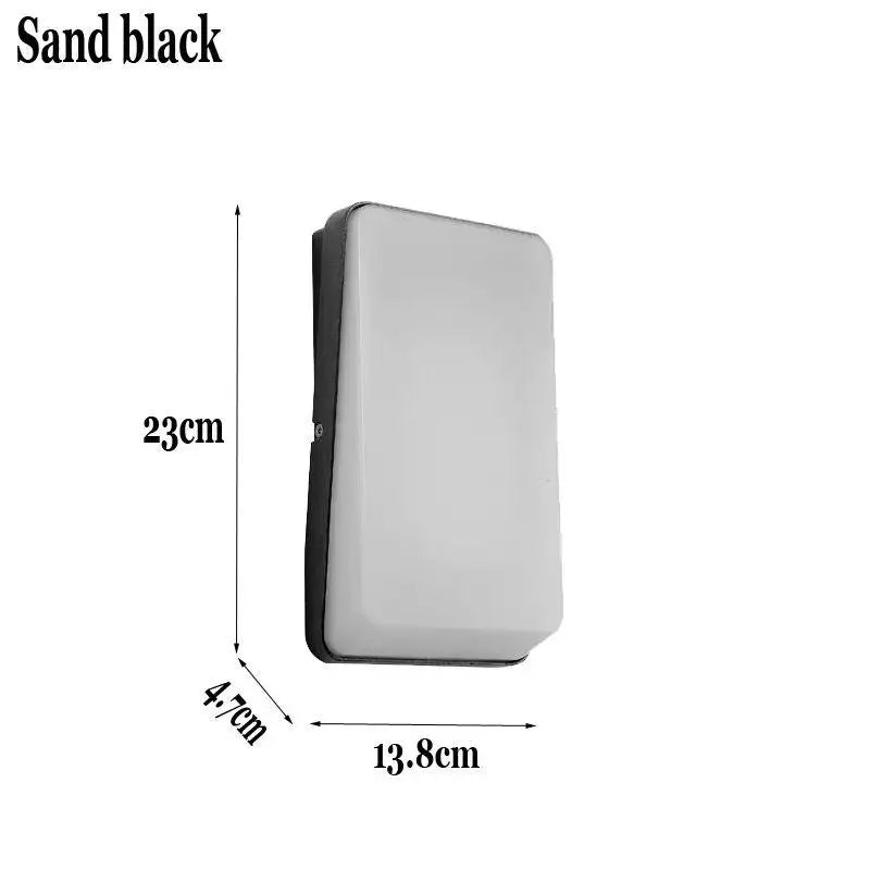 lampe murale moderne étanche ip65 led 10w blanc mat autonome radar sensor