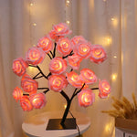 veilleuse arbre roses led rose jaune bleu blanc moderne chambre enfant camping festives adjustable