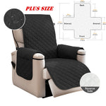 housse fauteuil inclinable noir beige quilté moderne boucles métalliques poche polyestère nettoyage sec automne