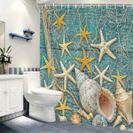 rideau douche fleur bleu blanc vintage 150x180cm polyester MACHINE WASHABLE