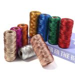ficelle polyester 100m 1.5mm glitter violet doré bleu vert rouge moderne boîte cadeau fleur