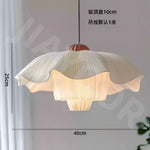 suspension lumineuse plissée moderne blanc beige 40cm 50cm 60cm lumière chaude lumière blanche chambre