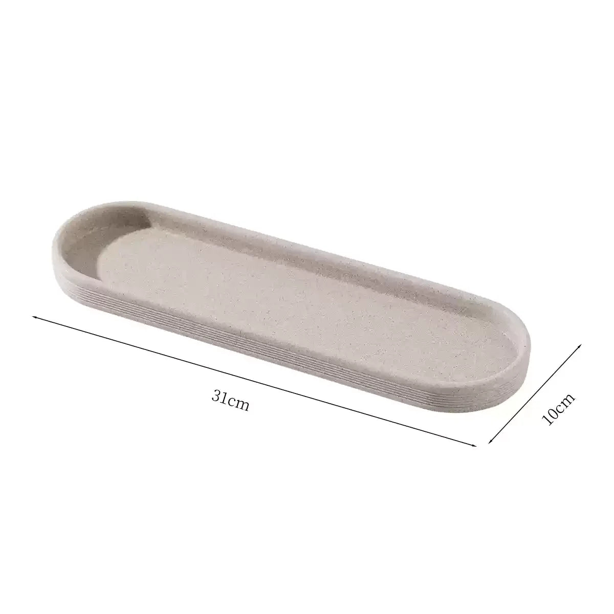 ensemble salle bain moderne beige clair plateau gobelet trousse coton flacon savon brosse dents