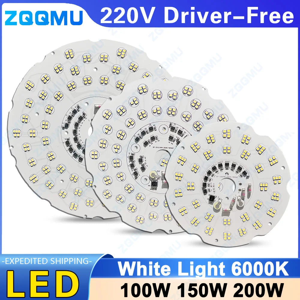plaque led 200w 150w 100w blanc moderne aluminium driver free