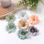 décoration intérieure fleurs artificielles lotus vintage rose vert clair mariage scrapbooking decor
