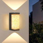 applique murale moderne gris métallisé translucide ip65 led 6500k 3000k extérieur résistante água