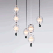 Lustre en verre nordique pour tête de lit, lampe suspendue moderne minimaliste pour chambre