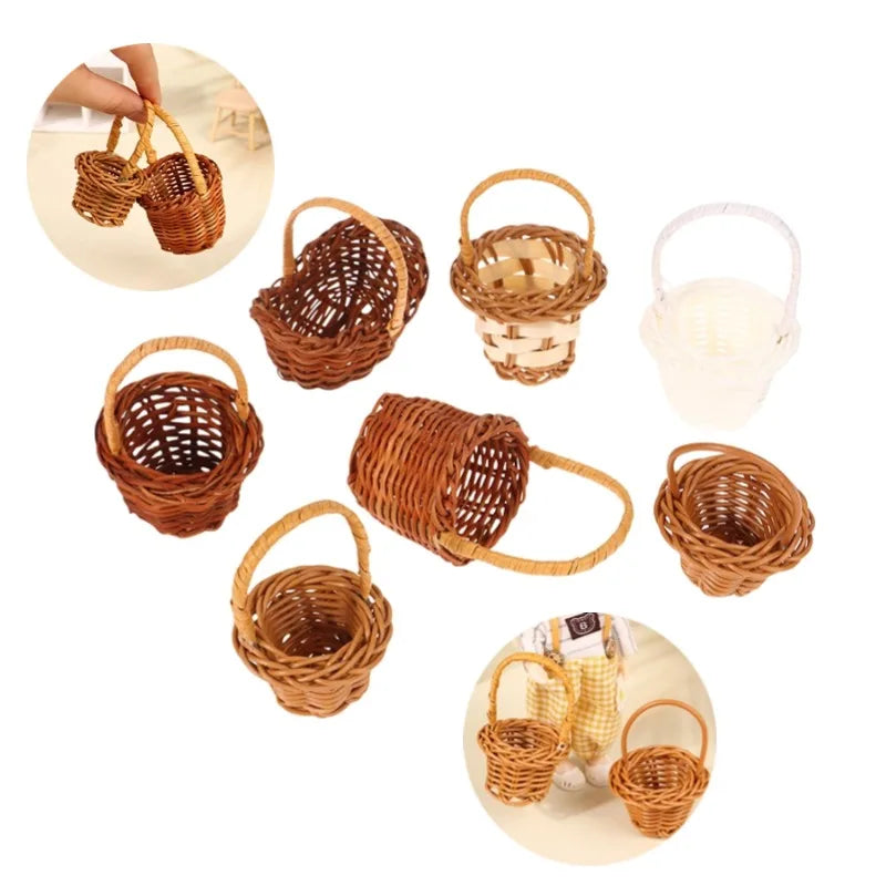 paniers tressés marron clair accessoires enfant traditionnels poignées tressées rangement maison cadeaux 12 ans