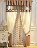 rideau floral semi transparent classique tissu voile gris élégants voilage