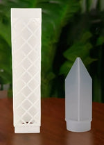 support plante transparent moderne adhésif bouchon remplissage base semi circulaire diamant grille blanc