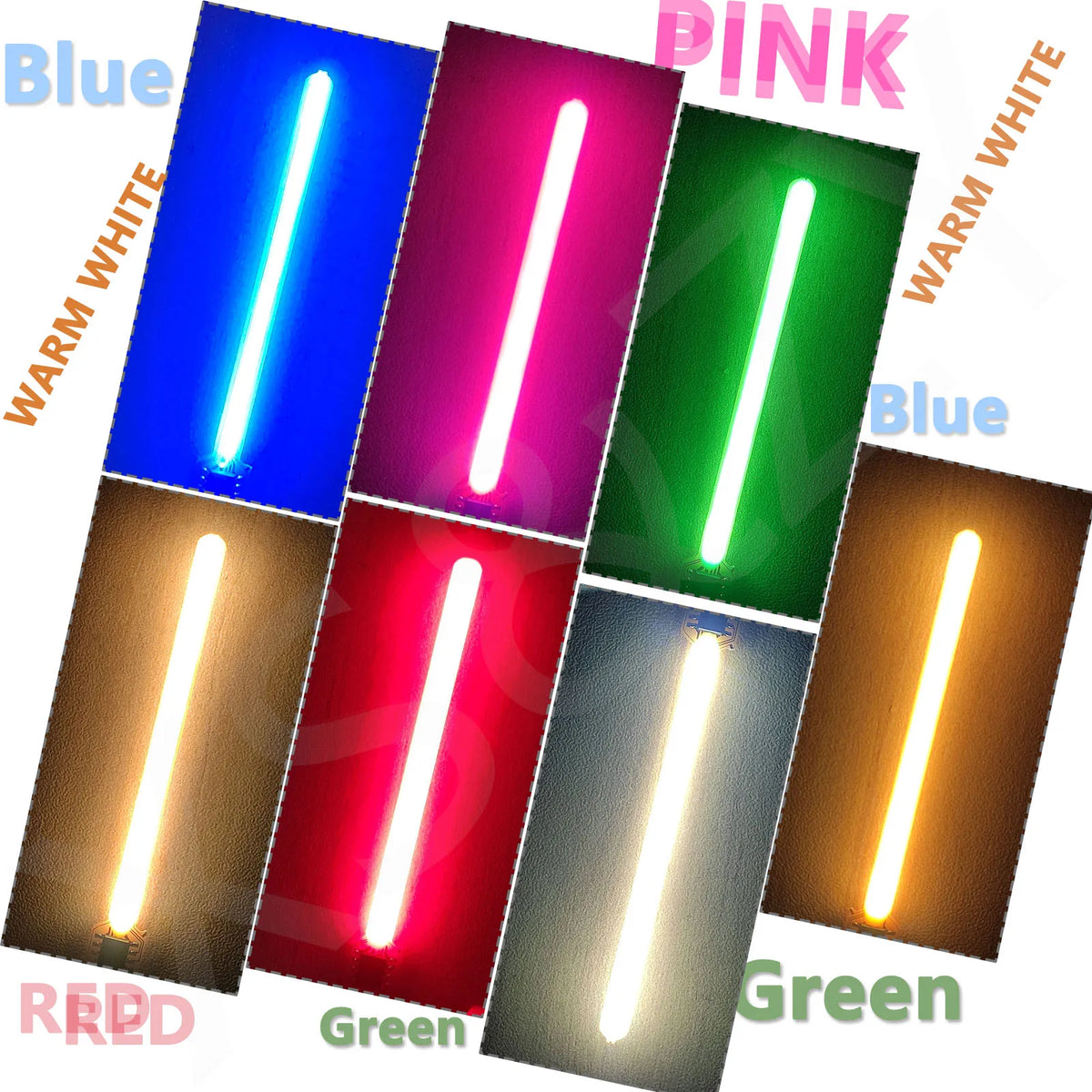 tube led orange jaune vert rouge blanc chaud bleu rose moderne adhésif connecteur électrique