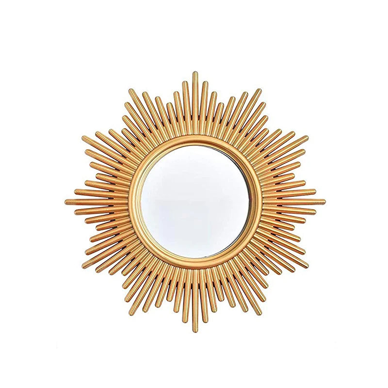 miroirs décoratifs solaires or rayonnants différents motifs cadre doré opaques vintage soleil