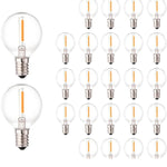 ampoules led transparentes opalescentes vintage filaments dorés base e12 249lm 3v 100v 240v 5pc