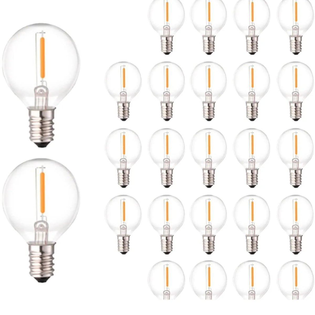 ampoules led transparentes opalescentes vintage filaments dorés base e12 249lm 3v 100v 240v 5pc