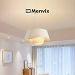 lampe suspendue moderne blanche rayures verticales salon chambre éclairage 50cm 60cm 80cm led flux