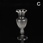vases verre transparent rayures verticales classique terrarium hydroponique plante d'art artisanat fixations solides