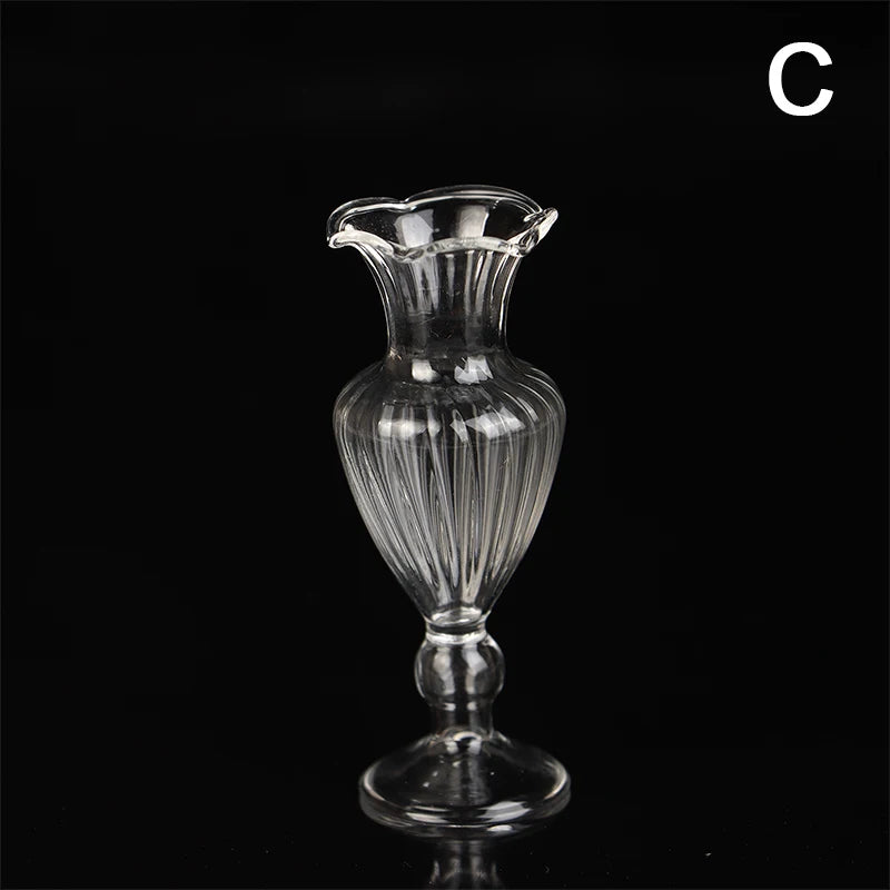 vases verre transparent rayures verticales classique terrarium hydroponique plante d'art artisanat fixations solides