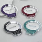 porte clés moderne transparent violet bleu vert noir étiquette capture warning plastique