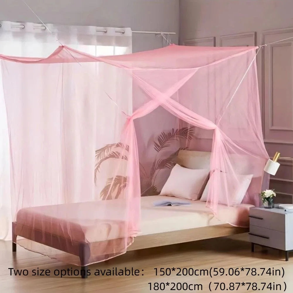 filet lit transparent moderne polyester coton blanc rose bleu violet jaune camping chambre coucher