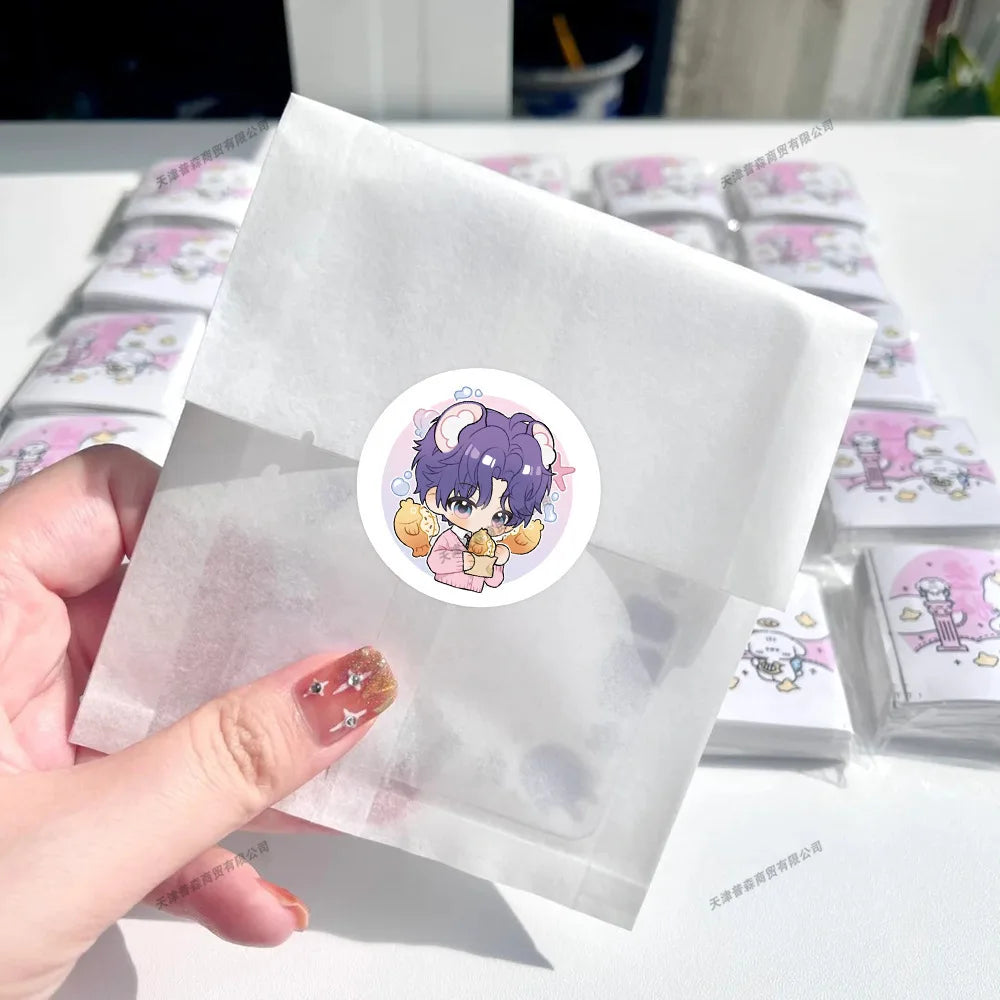sticker autocollant cartoon personnages mignons motifs colorés 500 pièces rouleau scrapbooking journal intime carnet