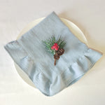 serviettes table coton doux gris orange bleu rose beige vert modernes élégantes pack 4PCS